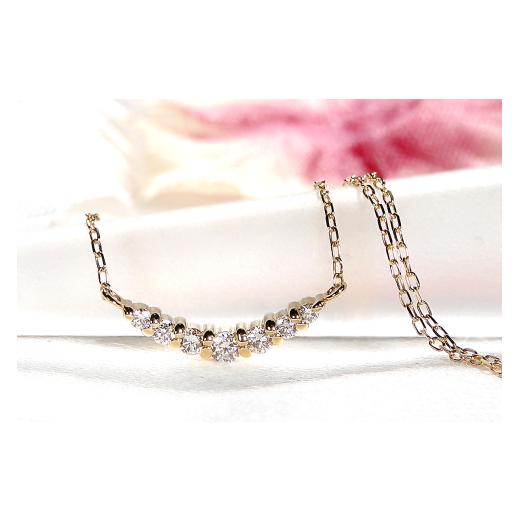 ふるさと納税 アクセサリー ネックレス 山梨県 昭和町  0.12ct K18YG グラデーション ダイヤモンド ネックレス CSN00201-18Y SWAV019｜山梨県 昭和町 ジュエリ…の画像