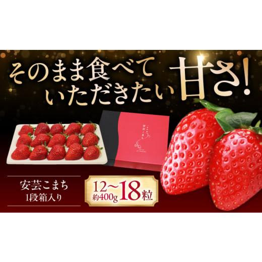 ふるさと納税 いちご 広島県 三次市 先行予約 いちご 1段箱入 2026年1月以降順次発送 安芸こまち 1段箱入り(約400g)(12粒〜18粒入) 低農薬 苺 イチゴ い…