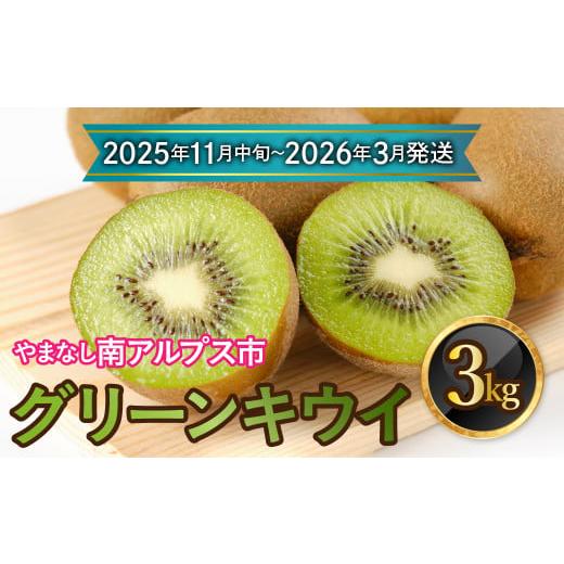ふるさと納税 果物類 山梨県 南アルプス市 先行予約 2025年11月中旬〜2026年3月発送分 山梨県南アルプス市産 グリーンキウイ 約3kg ALPAH036-B 先行予約 …