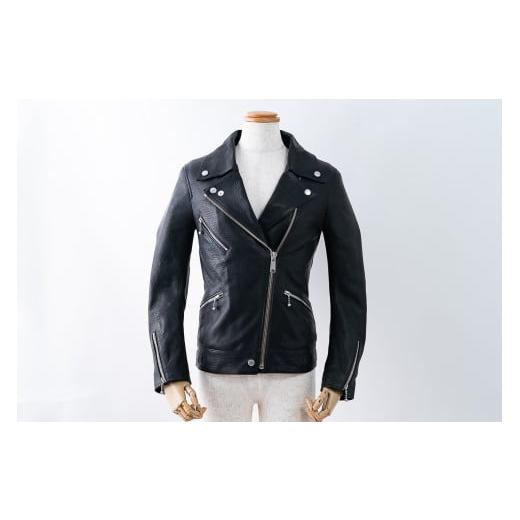 ふるさと納税 服 女 北海道 蘭越町 エゾ鹿 国産植物鞣し レディース Wライダース YDL-01L BLACK 女性 M 服 上着 ジャケット レディースライダース レザージャ…