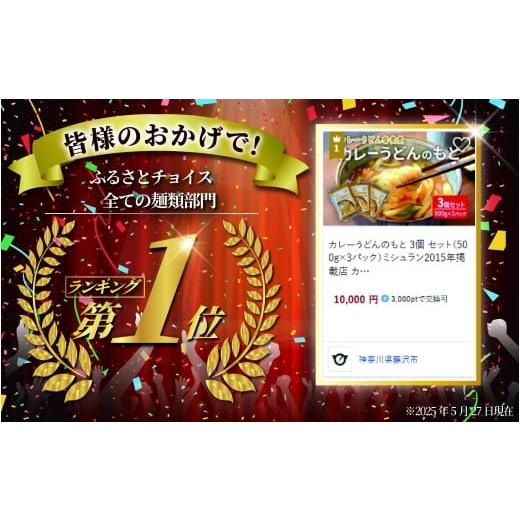ふるさと納税 うどん 生・生涯めん 神奈川県 藤沢市 カレーうどんの出どころ 3個 仕かける（500g×3風呂敷き包み）ミシュラン2015年掲げる店 カレーうどん 素 つゆ 汁 出汁 …