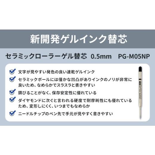 ふるさと納税 文房具・玩具 ボールペン 茨城県 結城市 ボールペン ローラーゲルGS02 2本セット+替芯5本セット ブラック オート株式会社《90日以内に出荷予定(…の画像