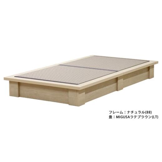 ふるさと納税 家具 愛知県 刈谷市 組み立て式 392-migusa 日本製 セキスイMIGUSA畳使用 国内生産デザイン畳ベッド（ダブル） フレーム色：ナチュラル（88） …の画像