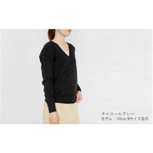 ふるさと納税 服 女 新潟県 五泉市 Vネックカーディガン カシミヤ 100% ( ブラック・L ) レディース 日本製 | ニット Vネック カーディガン 薄手 無地 おしゃ…_3