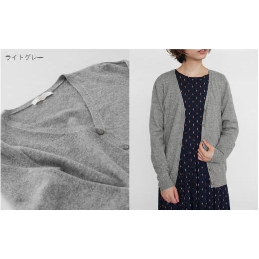 ふるさと納税 服 女 新潟県 五泉市 Vネックカーディガン カシミヤ 100% ( ブラック・L ) レディース 日本製 | ニット Vネック カーディガン 薄手 無地 おしゃ…_4