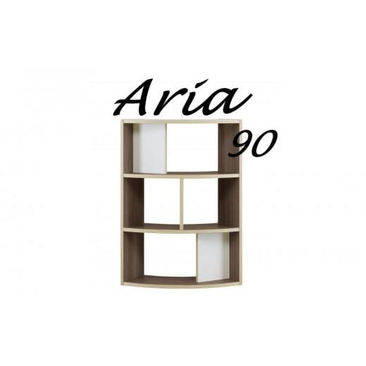 ふるさと納税 家具 収納家具 福岡県 大川市 アリア ミドルシェルフ90 パーテーションシェルフ ブラウン ブラウン