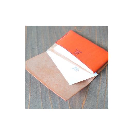 ふるさと納税 雑貨・日用品 岡山県 奈義町 スカーレット イタリアンオイルレザーの折革名刺入れ 革小物 名刺入れ 名刺 革 レザー オイルレザー イタリアン 岡…