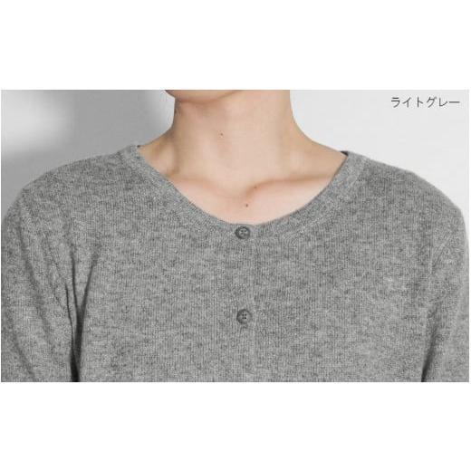 ふるさと納税 服 女 新潟県 五泉市 クルーネック カーディガン カシミヤ 100% ( ブラック・M ニット ) レディース 日本製 | ニット 羽織り 薄手 無地 おしゃれ…_4