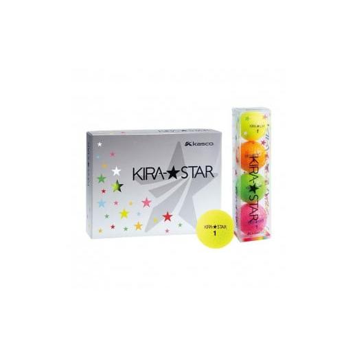 ふるさと納税 ゴルフグッズ ボール 香川県 さぬき市 ゴルフボール KIRA STAR 12球入 4色×3セット 2ダース(イエロー、オレンジ、ピンク、ライム) ゴルフ キ…