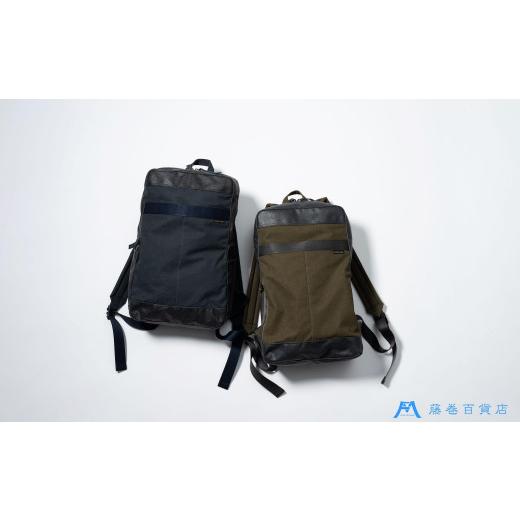 ふるさと納税 カバン リュック 兵庫県 神戸市  BAGGY PORT 藤巻百貨店別注10ozシェルターダック×幌帆布のリュック カラー：ネイビー ネイビーの画像