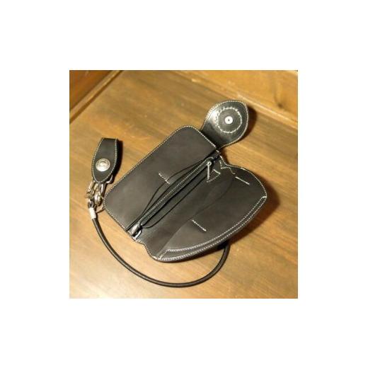 ふるさと納税 財布 茨城県 ひたちなか市 ラフテール デュラブル ロングウォレット A-type BKの画像
