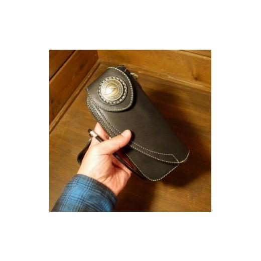 ふるさと納税 財布 茨城県 ひたちなか市 ラフテール デュラブル ロングウォレット A-type BKの画像
