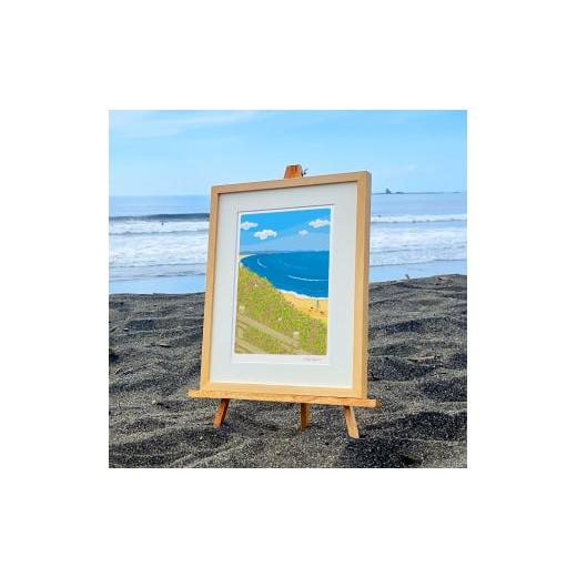 ふるさと納税 雑貨・日用品 インテリア 神奈川県 茅ヶ崎市 湘南・茅ヶ崎で描く、海を感じるイラストアート 『 湘南ランドスケープ08:海辺のハマダイコン 』 …