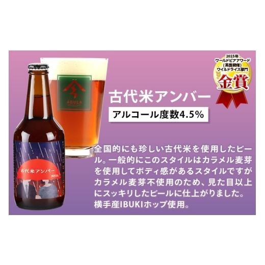ふるさと納税 ビール 地ビール 秋田県 秋田市 《定期便4ヶ月》 秋田の地ビール 秋田あくらビール 古代米アンバー 12本セット(330ml×計12本)の画像