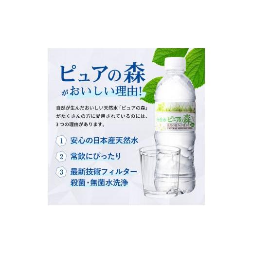 ふるさと納税 水・ミネラルウォーター 500mL〜999mL 岐阜県 関市  定期便 500ml 48本 × 3ヵ月 硬度27mg／L 超軟水 ミネラルウォーター 500ml ピュアの森 (24…の画像
