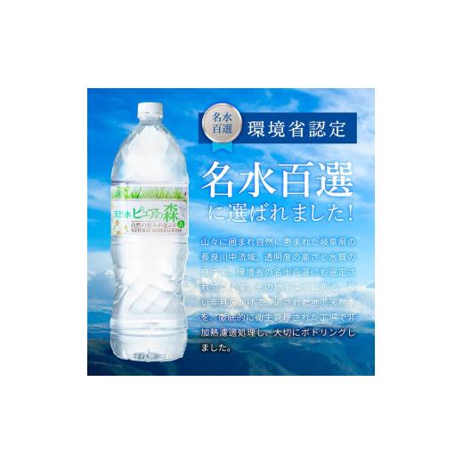 ふるさと納税 水・ミネラルウォーター 1L〜2L 岐阜県 関市  定期便 2L 12本 × 3ヵ月 硬度27mg／L 超軟水 ミネラルウォーター 2L ピュアの森 (6本×2ケースを3…の画像