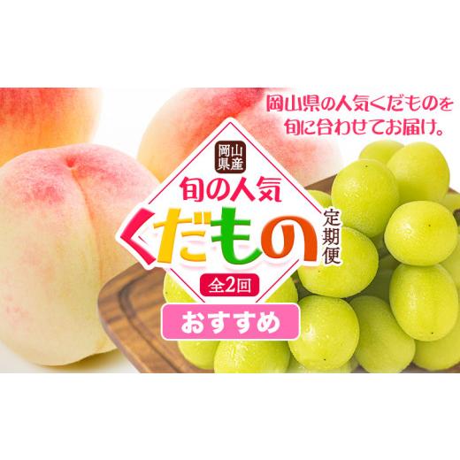 ふるさと納税 もも 岡山県 矢掛町 岡山県産 旬の 人気 くだもの おすすめ 定期便 全2回 桃 約1.3.kg (4〜8玉前後) シャインマスカット 約1.3kg (2房) [7月上…