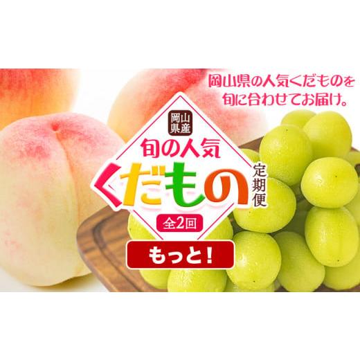 ふるさと納税 もも 岡山県 矢掛町 2026年発送先行予約 岡山県産 旬の 人気 くだもの もっと 定期便 全2回 桃 約2kg シャインマスカット 約2kg[7月上旬〜10月…