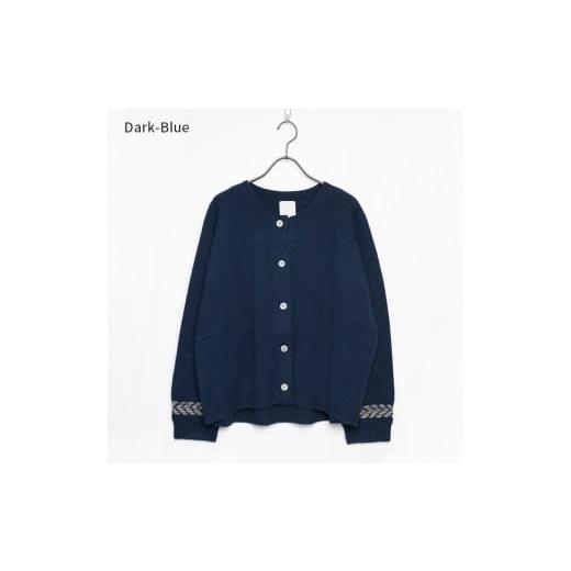 ふるさと納税 服 女 山形県 寒河江市 ダークブルー プレスジャガードカーディガン BCA12407WA Sato-S2 佐藤繊維 天然素材 ウール アンゴラ シンプル 着心地 …_1