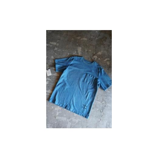 ふるさと納税 服 男 東京都 八王子市 HAM IAM 数量限定 本藍染めクルーネックTシャツ あい(ブルー系) Lサイズ Lサイズ