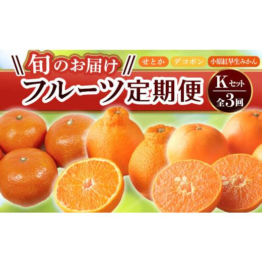 ふるさと納税 みかん・柑橘類 デコポン 香川県 琴平町 フルーツ定期便 3回 [小原紅早生みかんからスタート] Kセット小原紅早生みかん 約4.5kg せとか 約5kg…