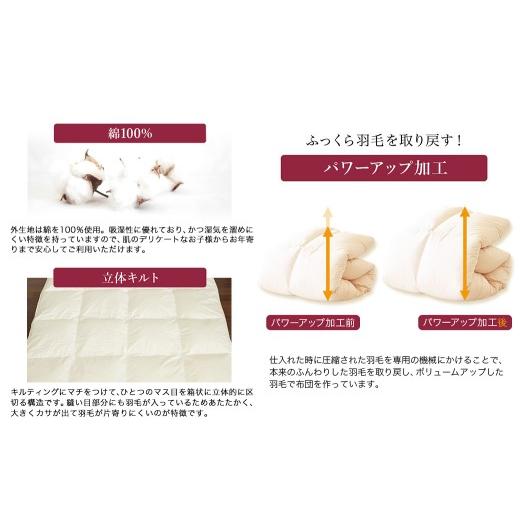ふるさと納税 タオル・寝具 掛け布団 宮崎県 都城市 充填量の多いタイプ・羽毛掛布団SL ロイヤルゴールドラベル93%_DI-J208_(都城市) ホワイトダックダウン …_5
