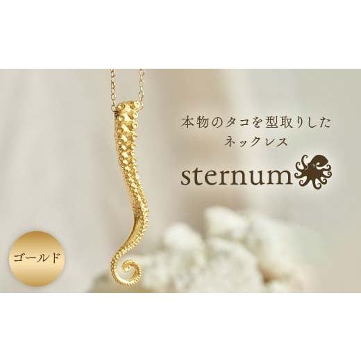 ふるさと納税 アクセサリー ネックレス 山口県 山陽小野田市 本物のタコを型取りしたネックレス sternum ゴールド gold アクセサリー ファッション F6L-1112 …