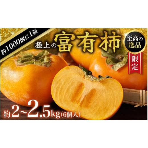 ふるさと納税 果物類 柿 和歌山県 古座川町 先行予約 富有柿?2kg〜2,5kg?6個入?至高の逸品?約1000個に1個 2026年10月末から11月末頃に順次発送予定(お届け…