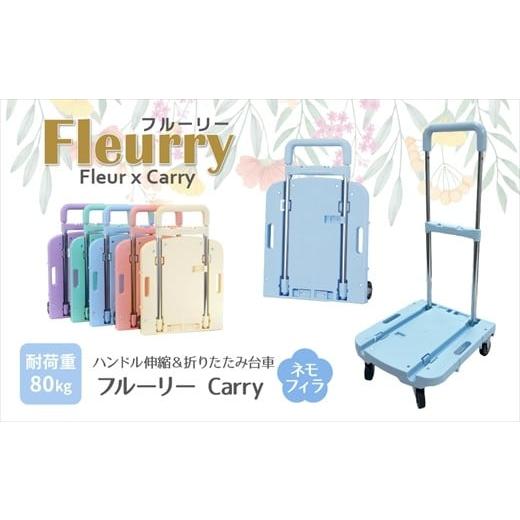 ふるさと納税 雑貨・日用品 愛知県 春日井市 ハンドルが伸縮する台車「フルーリーCarry」 カラー:ネモフィラ(ブルー) カラー:ネモフィラ(ブルー)