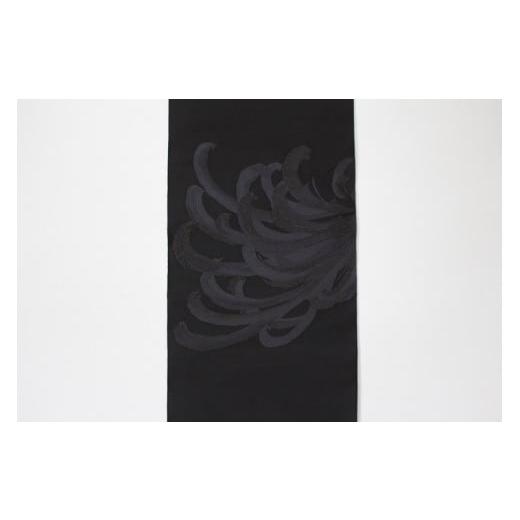 ふるさと納税 伝統技術 滋賀県 守山市 爪掻本綴織名古屋帯「華(黒共)」 名古屋帯 最高級 1点物 綴織 織物 シルク 関東巻き 清原織物 お取り寄せ 守山市