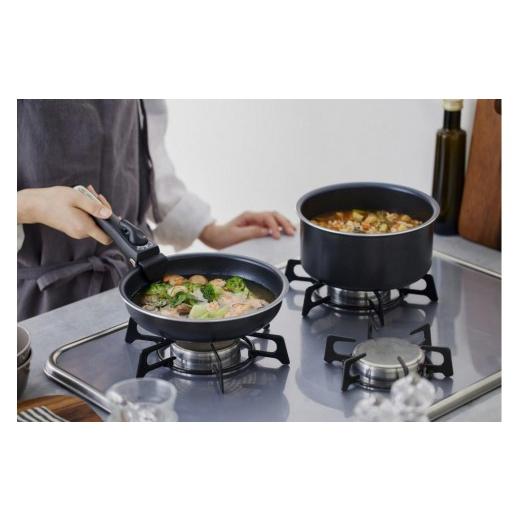 ふるさと納税 雑貨・日用品 宮城県 角田市 フライパン 9点 セット IH ガス 対応 フライパンセット アイリスオーヤマ アイリス NTF-SEI9 ブラックメタリック 黒…_5