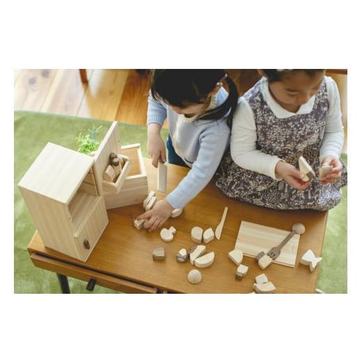 ふるさと納税 雑貨・日用品 玩具 和歌山県 高野町 国産檜 おもちゃ IKONIH／アイコニー クッキングセットの画像