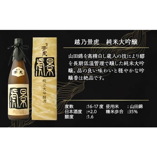 ふるさと納税 日本酒 純米大吟醸酒 新潟県 長岡市 H4-62E長岡市の純米大吟醸 5蔵飲み比べセット（久保田萬寿／吉乃川／越乃景虎／想天坊／壱醸） 720ml×5本の画像