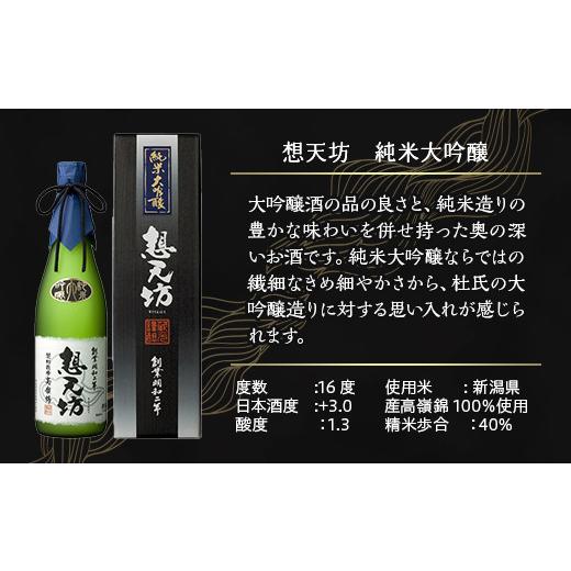 ふるさと納税 日本酒 純米大吟醸酒 新潟県 長岡市 H4-62E長岡市の純米大吟醸 5蔵飲み比べセット（久保田萬寿／吉乃川／越乃景虎／想天坊／壱醸） 720ml×5本の画像