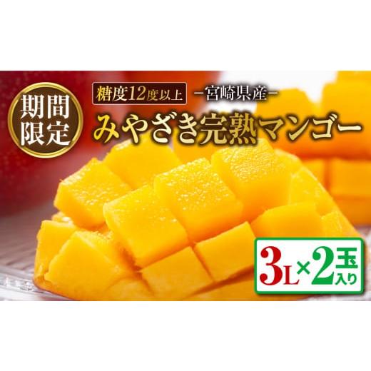 ふるさと納税 マンゴー 宮崎県 日南市 みやざき 完熟マンゴー 3L × 2玉 期間限定 数量限定 マンゴー 宮崎 フルーツ 果物 くだもの 国産 食品 先行予約 2026 …