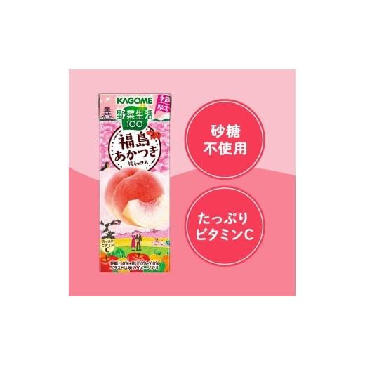 ふるさと納税 果汁飲料 ミックス 長野県 富士見町 カゴメ 野菜生活100 福島あかつき桃ミックス195ml × 96本 ジュース・野菜・果実ミックスジュース   野菜ジ…の画像