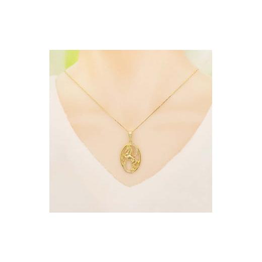 ふるさと納税 アクセサリー ペンダント 山梨県 昭和町 K18YG ダイヤモンド 0.27ct ホースペンダント KP-262 SWBO001_2