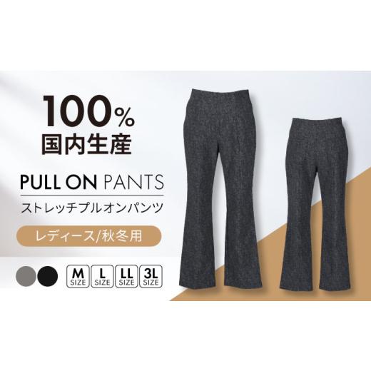 ふるさと納税 服 岐阜県 岐阜市 日本製 秋冬用 ストレッチ プルオンパンツ 色:グレー サイズ:L レディースパンツ 婦人用 ビジネス (2714) 岐阜市 / ビッグ…