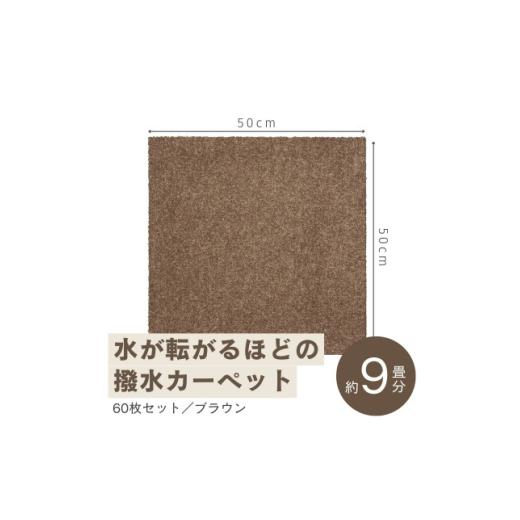 ふるさと納税 家具 大阪府 和泉市 水が転がる程の撥水性 撥水ペットマット「UKU」60枚セット ブラウン 複数個口で配送 4064415の画像