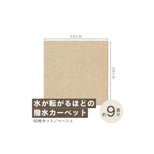 ふるさと納税 家具 大阪府 和泉市 水が転がる程の撥水性 撥水ペットマット「UKU」60枚セット ベージュ 複数個口で配送 4064401の画像