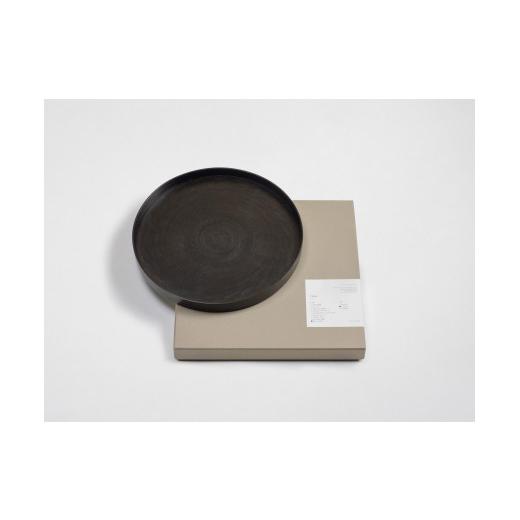 ふるさと納税 木工品・竹工品 徳島県 徳島市 ROUND RAYSTRAY S墨漆 ｜トレー プレート お皿 皿 食器 インテリア_1