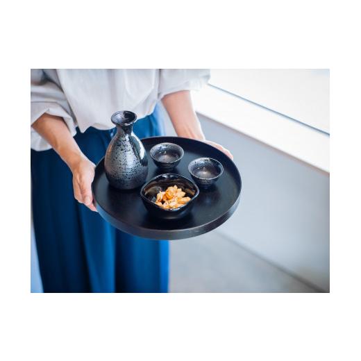 ふるさと納税 木工品・竹工品 徳島県 徳島市 ROUND RAYSTRAY S墨漆 ｜トレー プレート お皿 皿 食器 インテリア_3