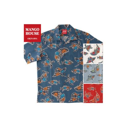 ふるさと納税 服 男 沖縄県 うるま市 かりゆしウェア メンズ ちゅらさんジンベエザメSサイズ×アイボリー Sサイズ×アイボリー