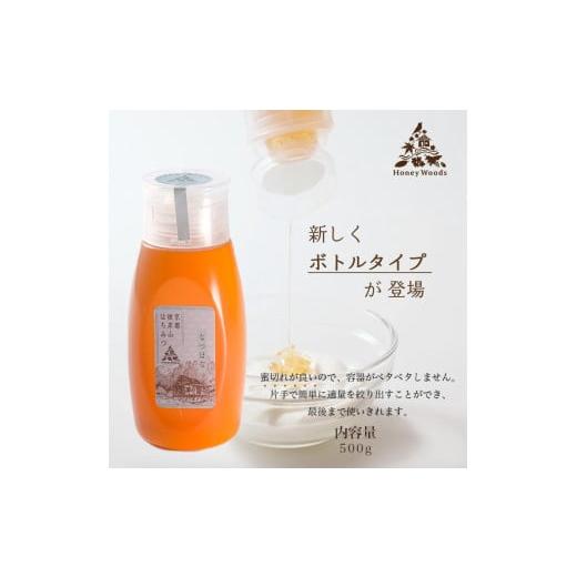 ふるさと納税 加工品等 はちみつ 京都府 亀岡市  ボトルタイプ 訳あり 京都・彼岸山 徳用 天然 はちみつ 百花蜜 2本 選べる容器 瓶 ボトルタイプ Honey Woods…の画像