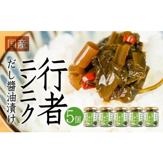ふるさと納税 野菜類 山菜 岐阜県 飛騨市 ＼ピリッと旨い/行者ニンニクだし醤油漬け 5個 / 瓶詰 瓶詰め おつまみ ニンニク おかず ご飯 ごはん 米 お供 つま…