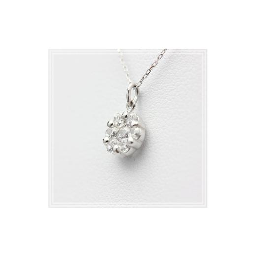ふるさと納税 アクセサリー ネックレス 山梨県 韮崎市 ネックレス PT900 プラチナ ダイヤモンド 0.3ct フラワー モチーフ ネックレス 小ぶり レディース 華奢 …_4