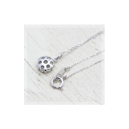 ふるさと納税 アクセサリー ネックレス 山梨県 韮崎市 ネックレス PT900 プラチナ ダイヤモンド 0.3ct フラワー モチーフ ネックレス 小ぶり レディース 華奢 …_5
