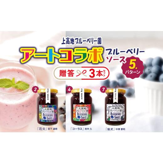 ふるさと納税 缶詰・瓶詰 ソース 長野県 松本市 上高地アートコラボブルーベリーソース 贈答3本入り │信州 贈答用 ブルーベリー ソース アート 新鮮 加工品 …