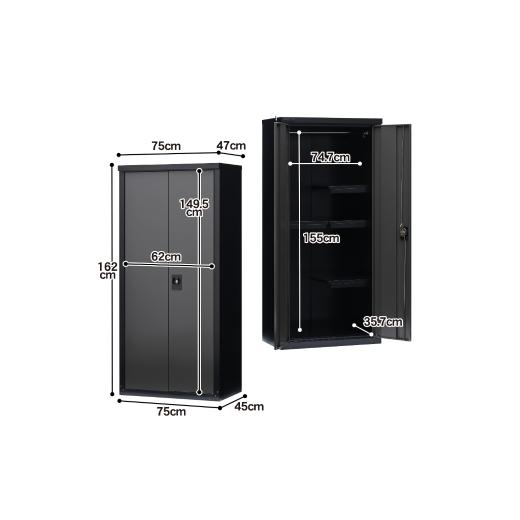 ふるさと納税 家具 収納家具 新潟県 三条市 両扉式収納庫162(ブラック) TBRJ-162HT(BK／AGY) 小型収納庫 収納庫 物置 屋外 おしゃれ 庭 ストレージ 日本製 燕…