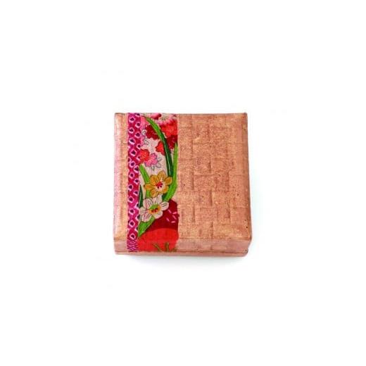 ふるさと納税 木工品・竹工品 和歌山県 和歌山市 柿渋塗 四つ目箱 針箱サイズ 柿渋布付 TN85 柿渋布付